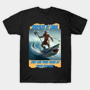 VIKINGS JUMPING SHARKS T-Shirts GOVERNMENTS HELPING PEOPLE T-Shirt